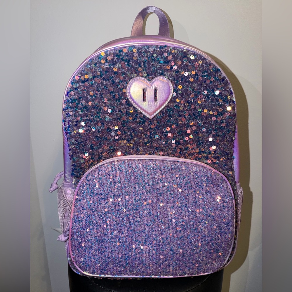 Claire's Purple and Pink Sequin Kids Backpack